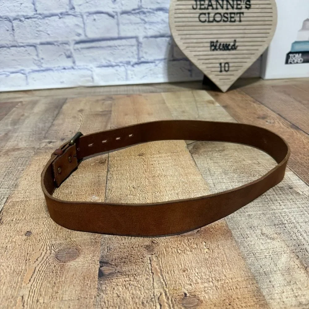 American eagle brown leather belt unisex